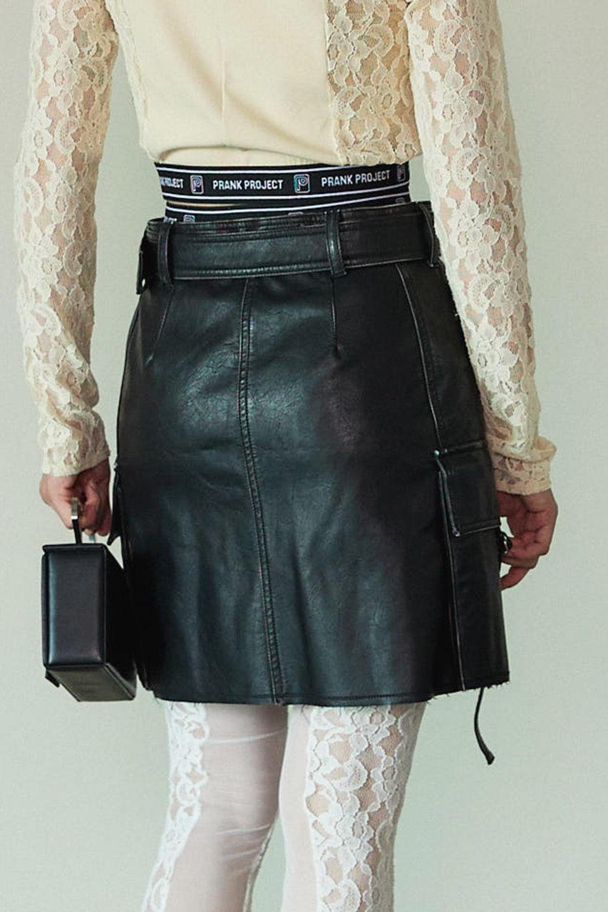 【プランク プロジェクト/PRANK PROJECT】のヴィンテージヴィーガンレザーミニスカート / Vintage Vegan Leather Mini Skirt 人気、トレンドファッション・服の通販 founy(ファニー) 　ファッション　Fashion　レディースファッション　Fashion for Women　スカート　Skirts　ミニスカート　Mini Skirts　おすすめ　Recommended / Our Picks　ウォッシュ　Washed Finish　ジャケット　Jacket, Outerwear　トレンド　Trend, Trending Now　フェイクレザー　Faux Leather, PU Leather　マニッシュ　Mannish, Boyish　ミニスカート　Mini Skirt, Short Skirt　other-8|ID: prp329100003487788 ipo3291000000032934851