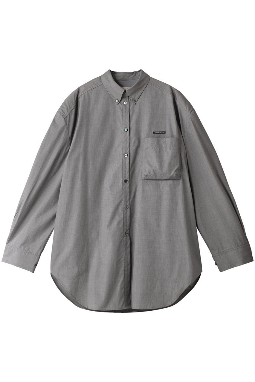 【プランク プロジェクト/PRANK PROJECT】のパワショルビッグシャツ / Power Shoulder Big Shirt インテリア・キッズ・メンズ・レディースファッション・服の通販 founy(ファニー) 　ファッション　Fashion　レディースファッション　Fashion for Women　トップス・カットソー　Cut & Sew Tops　シャツ・ブラウス・オフィスカジュアル　Elegant Blouses & Button-Ups　ユニセックス　Unisex, Genderless　おすすめ　Recommended / Our Picks　インナー　Innerwear　キャミソール　Camisole, Spaghetti Strap Top　ショルダー　Shoulder, Shoulder Strap　ジャケット　Jacket, Outerwear　スリーブ　Sleeve, Long Sleeve / Short Sleeve　デニム　Denim, Jeans Material　ロング　Long, Long-Length　ワイド　Wide, Wide Fit　夏　Summer　羽織　Haori, Light Jacket　GRY(グレー)|ID: prp329100003487792 ipo3291000000034422357