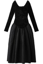 【プランク プロジェクト/PRANK PROJECT】のベロアコンビジャガードワンピース / Velour Combination Jacquard Onepiece BLK(ブラック)|ID: prp329100003487796 ipo3291000000035794282