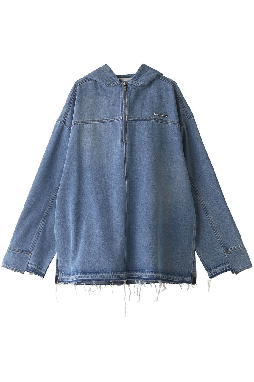 【プランク プロジェクト/PRANK PROJECT】のカットオフデニムフーディ / Cut-off Denim Hoodie 人気、トレンドファッション・服の通販 founy(ファニー) 　ファッション　Fashion　レディースファッション　WOMEN　トップス・カットソー　Tops/Tshirt　シャツ/ブラウス　Shirts/Blouses　パーカ　Sweats　ロング / Tシャツ　T-Shirts　スウェット　Sweat　カットソー　Cut and Sewn　おすすめ　Recommend　カーゴパンツ　Cargo Pants　ケミカル　Chemical　スリット　Slit　デニム　Denim　再入荷　Restock/Back In Stock/Re Arrival　 other-1|ID: prp329100003487799 ipo3291000000029771699