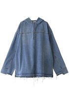 【プランク プロジェクト/PRANK PROJECT】のカットオフデニムフーディ / Cut-off Denim Hoodie BLU(ブルー)|ID:prp329100003487799