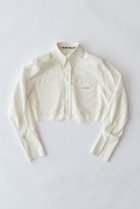 【プランク プロジェクト/PRANK PROJECT】のマルチファブリックショートシャツ / Multi Fabric Short Shirt WHT(ホワイト)|ID:prp329100003487800