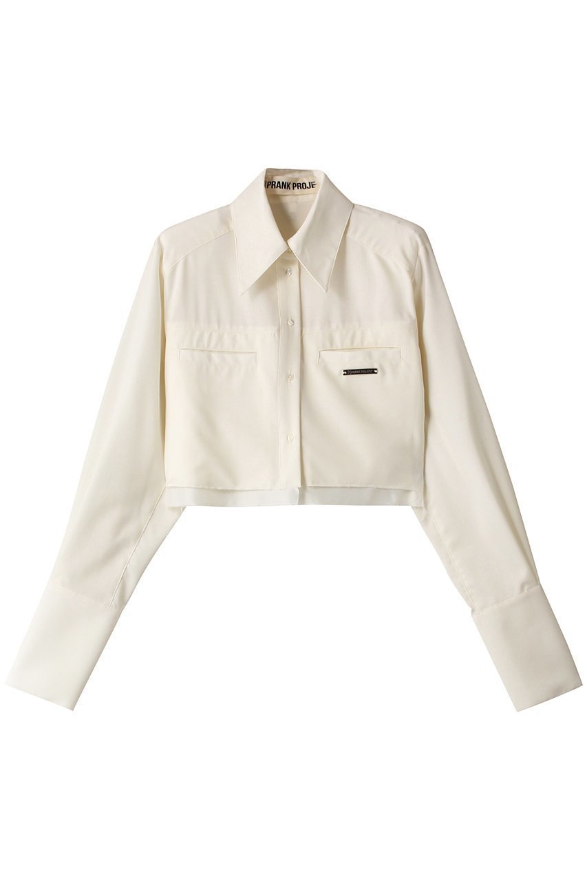 【プランク プロジェクト/PRANK PROJECT】のマルチファブリックショートシャツ / Multi Fabric Short Shirt インテリア・キッズ・メンズ・レディースファッション・服の通販 founy(ファニー) ファッション Fashion レディースファッション Fashion for Women トップス・カットソー Cut & Sew Tops シャツ・ブラウス・オフィスカジュアル Elegant Blouses & Button-Ups ロングTシャツ・Tシャツ Longline T-Shirts & Tees カフス Cuff Design キュプラ Cupro, Eco Fabric ショルダー Shoulder, Shoulder Strap ショート Short, Short Length ストライプ Stripe, Striped Pattern スリット Slit, Slit Detail スリーブ Sleeve, Long Sleeve / Short Sleeve ロング Long, Long-Length WHT(ホワイト)|ID: prp329100003487800 ipo3291000000032936778