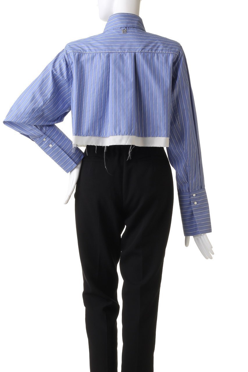 【プランク プロジェクト/PRANK PROJECT】のマルチファブリックショートシャツ / Multi Fabric Short Shirt 人気、トレンドファッション・服の通販 founy(ファニー) ファッション Fashion レディースファッション Fashion for Women トップス・カットソー Cut & Sew Tops シャツ・ブラウス・オフィスカジュアル Elegant Blouses & Button-Ups ロングTシャツ・Tシャツ Longline T-Shirts & Tees カフス Cuff Design キュプラ Cupro, Eco Fabric ショルダー Shoulder, Shoulder Strap ショート Short, Short Length ストライプ Stripe, Striped Pattern スリット Slit, Slit Detail スリーブ Sleeve, Long Sleeve / Short Sleeve ロング Long, Long-Length other-4|ID: prp329100003487800 ipo3291000000032936821