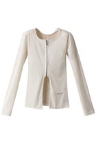 【プランク プロジェクト/PRANK PROJECT】のクラッシュベロアパワーショルダー2WAYトップ / Crashed Velor Power Shoulder 2WAY Top WHT(ホワイト)|ID: prp329100003487801 ipo3291000000036402269