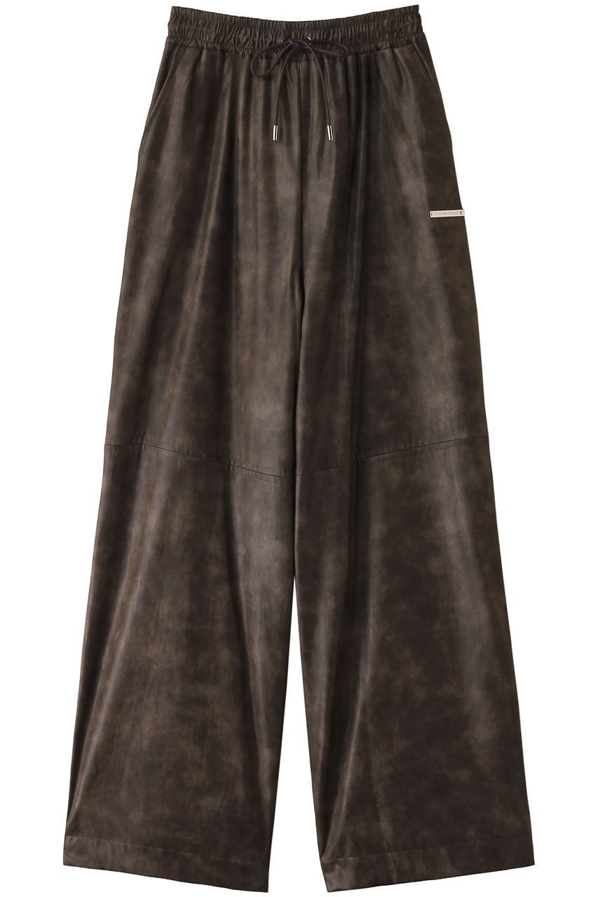 【プランク プロジェクト/PRANK PROJECT】のフェイクレザーボリュームワイドパンツ / Synthetic Leather Voluminous Wide Pants インテリア・キッズ・メンズ・レディースファッション・服の通販 founy(ファニー) 　ファッション　Fashion　レディースファッション　Fashion for Women　パンツ　Pants & Trousers　おすすめ　Recommended / Our Picks　フェイクレザー　Faux Leather, PU Leather　冬　Winter / This Winter　BRN(ブラウン)|ID: prp329100003487802 ipo3291000000032829464