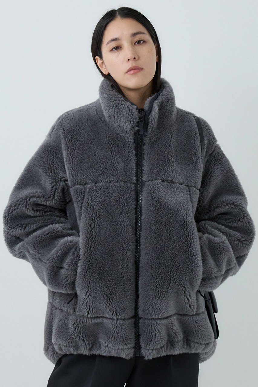 【カオス/Chaos】のウールボアブルゾン インテリア・キッズ・メンズ・レディースファッション・服の通販 founy(ファニー) 　ファッション　Fashion　レディースファッション　Fashion for Women　アウター　Coat / Outerwear Collection　レディースジャケット・軽アウター　Jackets　ブルゾンジャケット・スポーティアウター　Blouson Jackets　ジャケット　Jacket, Outerwear　フロント　Front, Front Design　ブルゾン　Blouson, Bomber Jacket　ライトグレー|ID: prp329100003489602 ipo3291000000036040662