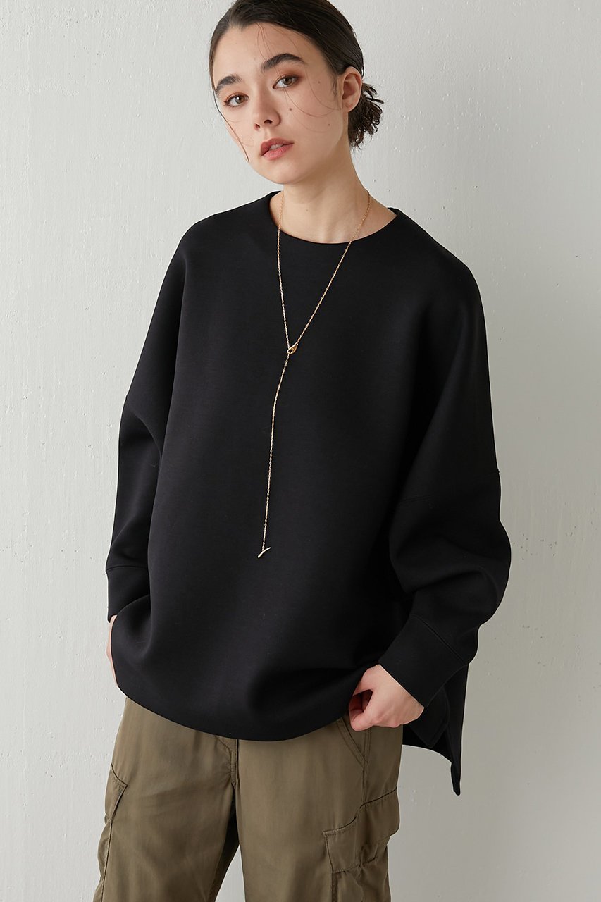 【ウィムガゼット/Whim Gazette】のダンボールプルオーバー インテリア・キッズ・メンズ・レディースファッション・服の通販 founy(ファニー) 　ファッション　Fashion　レディースファッション　Fashion for Women　トップス・カットソー　Cut & Sew Tops　シャツ・ブラウス・オフィスカジュアル　Elegant Blouses & Button-Ups　ロングTシャツ・Tシャツ　Longline T-Shirts & Tees　カジュアルプルオーバー・ニットトップス　Pullovers & Knit Tops / Casual Pullovers　カットソー・ベーシックTシャツ　Cut-and-Sewn Tops / Stretch Tees & Basics　クール　Cool, Chic　スリット　Slit, Slit Detail　スリーブ　Sleeve, Long Sleeve / Short Sleeve　バランス　Balance, Style Balance　ロング　Long, Long-Length　エレガント 上品　Elegant　ブラック|ID: prp329100003489607 ipo3291000000032837569