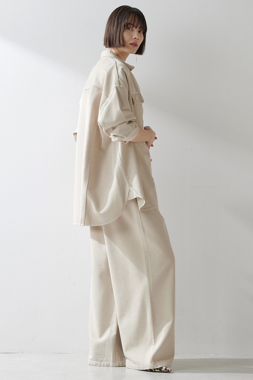 【ウィムガゼット/Whim Gazette】のデニムタックパンツ 人気、トレンドファッション・服の通販 founy(ファニー) 　ファッション　Fashion　レディースファッション　Fashion for Women　パンツ　Pants & Trousers　おすすめ　Recommended / Our Picks　ケミカル　Chemical, Chemical Wash　ストレート　Straight, Straight Cut　セットアップ　Set-Up, Coordinated Outfit　デニム　Denim, Jeans Material　ドレープ　Drape, Draping Fabric　フロント　Front, Front Design　ワイド　Wide, Wide Fit　ヴィンテージ　Vintage Style　other-5|ID: prp329100003489655 ipo3291000000032906743