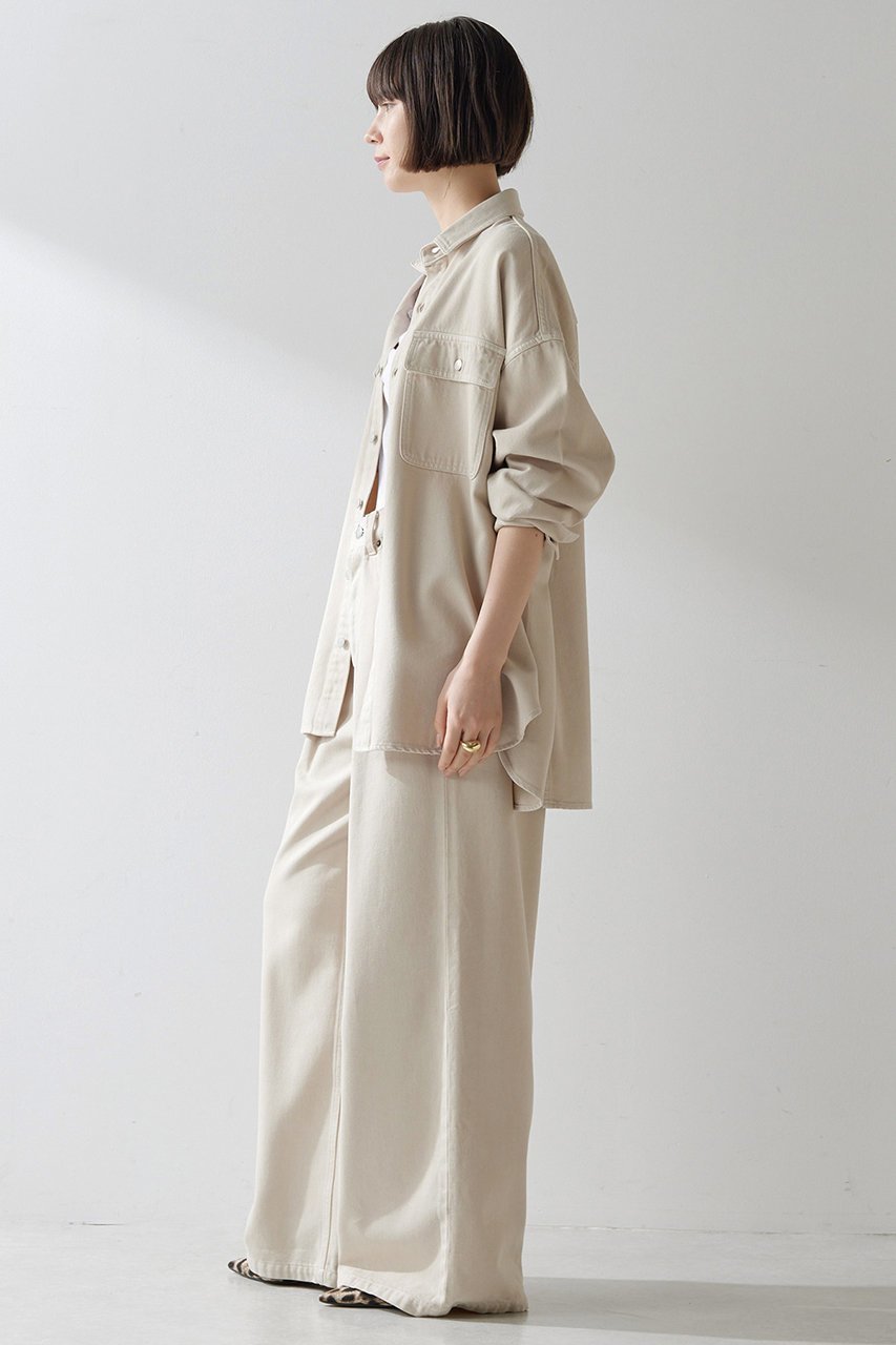 【ウィムガゼット/Whim Gazette】のデニムタックパンツ 人気、トレンドファッション・服の通販 founy(ファニー) 　ファッション　Fashion　レディースファッション　Fashion for Women　パンツ　Pants & Trousers　おすすめ　Recommended / Our Picks　ケミカル　Chemical, Chemical Wash　ストレート　Straight, Straight Cut　セットアップ　Set-Up, Coordinated Outfit　デニム　Denim, Jeans Material　ドレープ　Drape, Draping Fabric　フロント　Front, Front Design　ワイド　Wide, Wide Fit　ヴィンテージ　Vintage Style　other-3|ID: prp329100003489655 ipo3291000000035742188