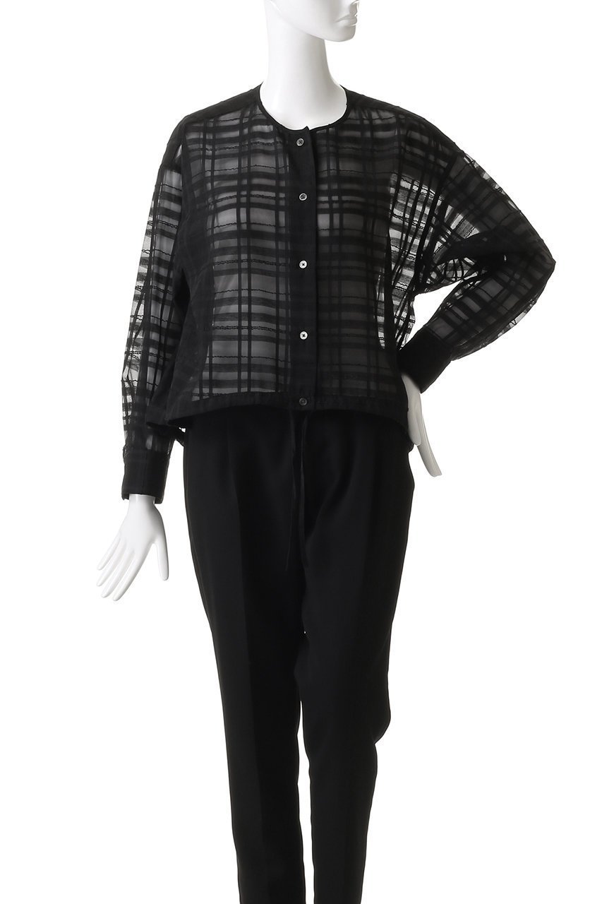 【エリオポール/heliopole】のドローストリングシャツ 人気、トレンドファッション・服の通販 founy(ファニー) 　ファッション　Fashion　レディースファッション　Fashion for Women　トップス・カットソー　Cut & Sew Tops　シャツ・ブラウス・オフィスカジュアル　Elegant Blouses & Button-Ups　スリーブ　Sleeve, Long Sleeve / Short Sleeve　チェック　Check, Plaid, Tartan　ロング　Long, Long-Length　other-2|ID: prp329100003492325 ipo3291000000032837212