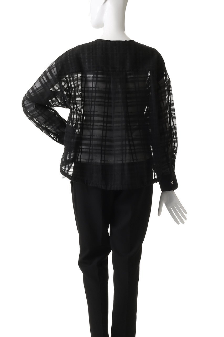 【エリオポール/heliopole】のドローストリングシャツ 人気、トレンドファッション・服の通販 founy(ファニー) 　ファッション　Fashion　レディースファッション　Fashion for Women　トップス・カットソー　Cut & Sew Tops　シャツ・ブラウス・オフィスカジュアル　Elegant Blouses & Button-Ups　スリーブ　Sleeve, Long Sleeve / Short Sleeve　チェック　Check, Plaid, Tartan　ロング　Long, Long-Length　other-4|ID: prp329100003492325 ipo3291000000032837224