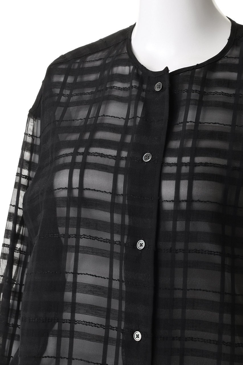 【エリオポール/heliopole】のドローストリングシャツ 人気、トレンドファッション・服の通販 founy(ファニー) 　ファッション　Fashion　レディースファッション　Fashion for Women　トップス・カットソー　Cut & Sew Tops　シャツ・ブラウス・オフィスカジュアル　Elegant Blouses & Button-Ups　スリーブ　Sleeve, Long Sleeve / Short Sleeve　チェック　Check, Plaid, Tartan　ロング　Long, Long-Length　other-5|ID: prp329100003492325 ipo3291000000032837229