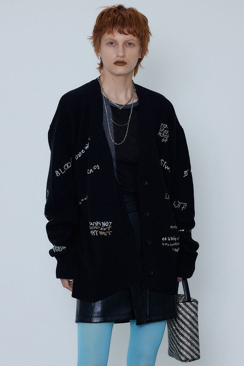 【メゾンスペシャル/MAISON SPECIAL】のライフワードエンブロイダリーニットカーディガン 人気、トレンドファッション・服の通販 founy(ファニー) 　ファッション　Fashion　レディースファッション　WOMEN　トップス・カットソー　Tops/Tshirt　ニット　Knit Tops　カーディガン　Cardigans　おすすめ　Recommend　カーディガン　Cardigan　ガーリー　Girly　モチーフ　Motif　other-8|ID: prp329100003495977 ipo3291000000031395480