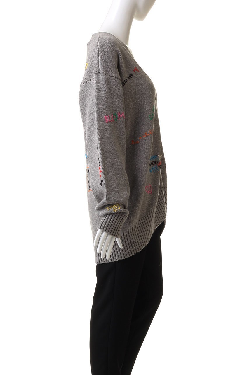 【メゾンスペシャル/MAISON SPECIAL】のライフワードエンブロイダリーニットカーディガン 人気、トレンドファッション・服の通販 founy(ファニー) 　ファッション　Fashion　レディースファッション　Fashion for Women　トップス・カットソー　Cut & Sew Tops　ニット　Knit Tops & Sweaters　カーディガン・羽織り　Layered Style Cardigans　おすすめ　Recommended / Our Picks　カーディガン　Cardigan, Knitwear　ガーリー　Girly, Feminine Style　モチーフ　Motif, Design Theme　other-3|ID: prp329100003495977 ipo3291000000034909952