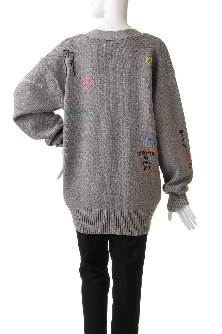 【メゾンスペシャル/MAISON SPECIAL】のライフワードエンブロイダリーニットカーディガン 人気、トレンドファッション・服の通販 founy(ファニー) 　ファッション　Fashion　レディースファッション　Fashion for Women　トップス・カットソー　Cut & Sew Tops　ニット　Knit Tops & Sweaters　カーディガン・羽織り　Layered Style Cardigans　おすすめ　Recommended / Our Picks　カーディガン　Cardigan, Knitwear　ガーリー　Girly, Feminine Style　モチーフ　Motif, Design Theme　other-4|ID: prp329100003495977 ipo3291000000034909953