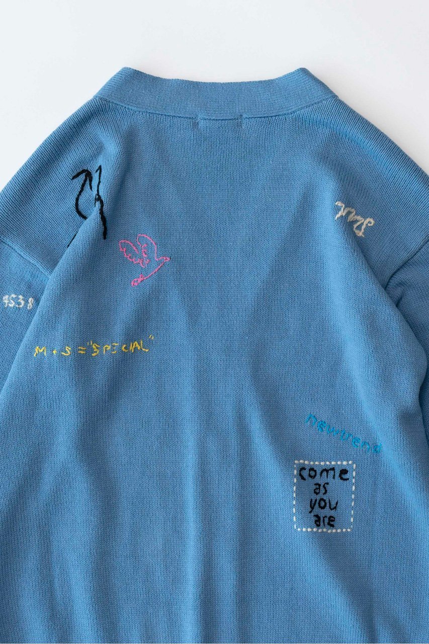 【メゾンスペシャル/MAISON SPECIAL】のライフワードエンブロイダリーニットカーディガン 人気、トレンドファッション・服の通販 founy(ファニー) 　ファッション　Fashion　レディースファッション　Fashion for Women　トップス・カットソー　Cut & Sew Tops　ニット　Knit Tops & Sweaters　カーディガン・羽織り　Layered Style Cardigans　おすすめ　Recommended / Our Picks　カーディガン　Cardigan, Knitwear　ガーリー　Girly, Feminine Style　モチーフ　Motif, Design Theme　other-6|ID: prp329100003495977 ipo3291000000034909955