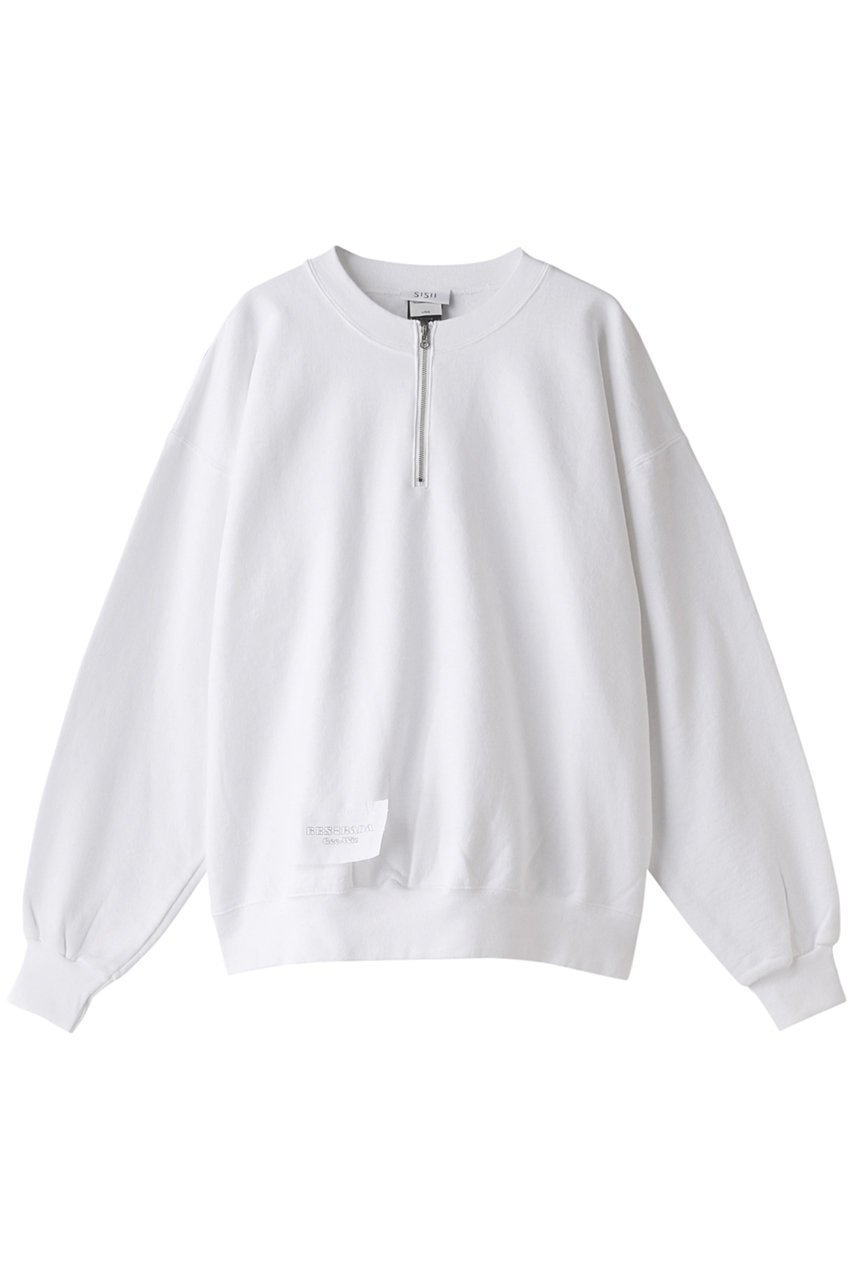【シシ/sisii】の【UNISEX】ZIP CREW プルオーバー インテリア・キッズ・メンズ・レディースファッション・服の通販 founy(ファニー) ファッション Fashion レディースファッション Fashion for Women トップス・カットソー Cut & Sew Tops シャツ・ブラウス・オフィスカジュアル Elegant Blouses & Button-Ups レディースパーカー・カジュアルフーディー Casual Hoodies & Sweatshirts ロングTシャツ・Tシャツ Longline T-Shirts & Tees カジュアルプルオーバー・ニットトップス Pullovers & Knit Tops / Casual Pullovers スウェット・クルーネックトップス Sweatshirts & Crewnecks / Relaxed Fit Sweat Tops カットソー・ベーシックTシャツ Cut-and-Sewn Tops / Stretch Tees & Basics ユニセックス Unisex, Genderless おすすめ Recommended / Our Picks ジップ Zip, Zipper スポーティ Sporty, Casual Athletic トレンド Trend, Trending Now フレア Flare, Flared ボトム Bottoms, Lower Wear ホワイト|ID: prp329100003496046 ipo3291000000032921183