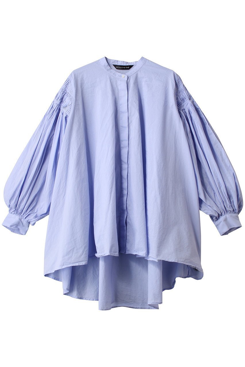 【ミズイロ インド/mizuiro ind】のpin tucked puff slv shirt シャツ インテリア・キッズ・メンズ・レディースファッション・服の通販 founy(ファニー) 　ファッション　Fashion　レディースファッション　WOMEN　トップス・カットソー　Tops/Tshirt　シャツ/ブラウス　Shirts/Blouses　スリーブ　Sleeve　フェミニン　Feminine　ロング　Long　人気　Popularity　l.blue|ID: prp329100003497269 ipo3291000000031617190