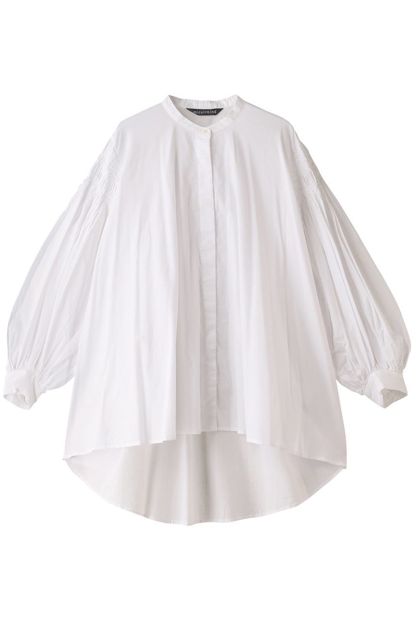 【ミズイロ インド/mizuiro ind】のpin tucked puff slv shirt シャツ 人気、トレンドファッション・服の通販 founy(ファニー) 　ファッション　Fashion　レディースファッション　Fashion for Women　トップス・カットソー　Cut & Sew Tops　シャツ・ブラウス・オフィスカジュアル　Elegant Blouses & Button-Ups　スリーブ　Sleeve, Long Sleeve / Short Sleeve　フェミニン　Feminine, Girly　ロング　Long, Long-Length　人気　Popular, Best Seller　 other-1|ID: prp329100003497269 ipo3291000000032932237