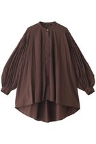 【ミズイロ インド/mizuiro ind】のpin tucked puff slv shirt シャツ brown|ID: prp329100003497269 ipo3291000000036402519