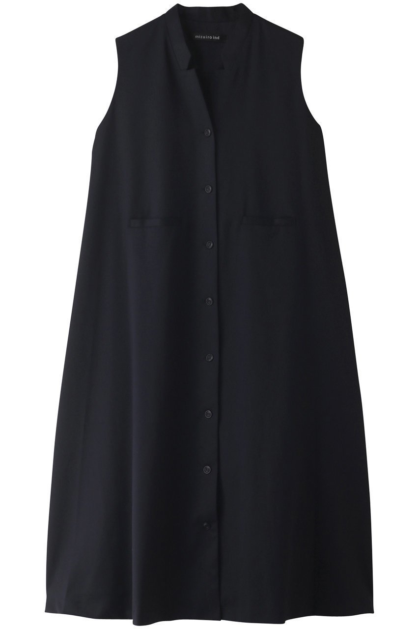【ミズイロ インド/mizuiro ind】のstand collar flare jilet OP ワンピース インテリア・キッズ・メンズ・レディースファッション・服の通販 founy(ファニー) ファッション Fashion レディースファッション Fashion for Women ワンピース Dresses チュニック Tunic Tops & Dresses おすすめ Recommended / Our Picks シンプル Simple, Minimal スタンド Stand Collar, Upright Stand チュニック Tunic, Long Top テーラード Tailored, Tailored Fit フェミニン Feminine, Girly フレア Flare, Flared フロント Front, Front Design ロング Long, Long-Length 人気 Popular, Best Seller navyA|ID: prp329100003497272 ipo3291000000036672375
