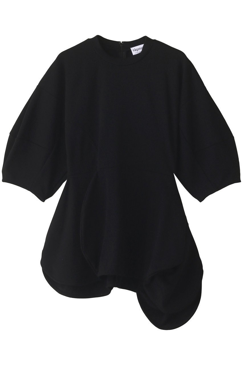 【ナゴンスタンス/nagonstans】のコットンミラノ アシンメサークルTOPS インテリア・キッズ・メンズ・レディースファッション・服の通販 founy(ファニー) 　ファッション　Fashion　レディースファッション　Ladies' Fashion Online　トップス・カットソー　Tops/Tshirt　シャツ/ブラウス　Shirts/Blouses　ロング / Tシャツ　T-Shirts　カットソー　Cut and Sewn　サークル　Circle　シェイプ　Shape　スリーブ　Sleeve　セットアップ　Set Up　ミラノ　Milan　ミラノリブ　Milan Ribs　ロング　Long　再入荷　Restock/Back In Stock/Re Arrival　Black|ID: prp329100003497334 ipo3291000000032648101
