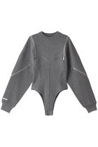 【プランク プロジェクト/PRANK PROJECT】のトロンプルイユジップニットボディスーツ / Trampe l oeil Zip Knit Bodysuit L.GRY(ライトグレー)|ID: prp329100003498764 ipo3291000000036988902
