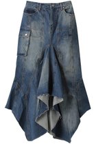 【プランク プロジェクト/PRANK PROJECT】のウェーブヘムデニムスカート / Wavy Hem Denim Skirt 人気、トレンドファッション・服の通販 founy(ファニー) ファッション Fashion レディースファッション Fashion for Women スカート Skirts デニムスカート・カジュアルスカート Denim Skirts ロングスカート Long Skirts / Maxi & Midi Skirts おすすめ Recommended / Our Picks デニム Denim, Jeans Material ロング Long, Long-Length ヴィンテージ Vintage Style thumbnail BLU(ブルー)|ID: prp329100003498773 ipo3291000000032932579