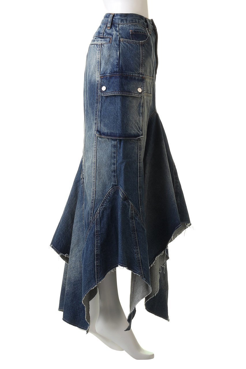 【プランク プロジェクト/PRANK PROJECT】のウェーブヘムデニムスカート / Wavy Hem Denim Skirt 人気、トレンドファッション・服の通販 founy(ファニー) 　ファッション　Fashion　レディースファッション　Fashion for Women　スカート　Skirts　デニムスカート・カジュアルスカート　Denim Skirts　ロングスカート　Long Skirts / Maxi & Midi Skirts　おすすめ　Recommended / Our Picks　デニム　Denim, Jeans Material　ロング　Long, Long-Length　ヴィンテージ　Vintage Style　other-3|ID: prp329100003498773 ipo3291000000032932599