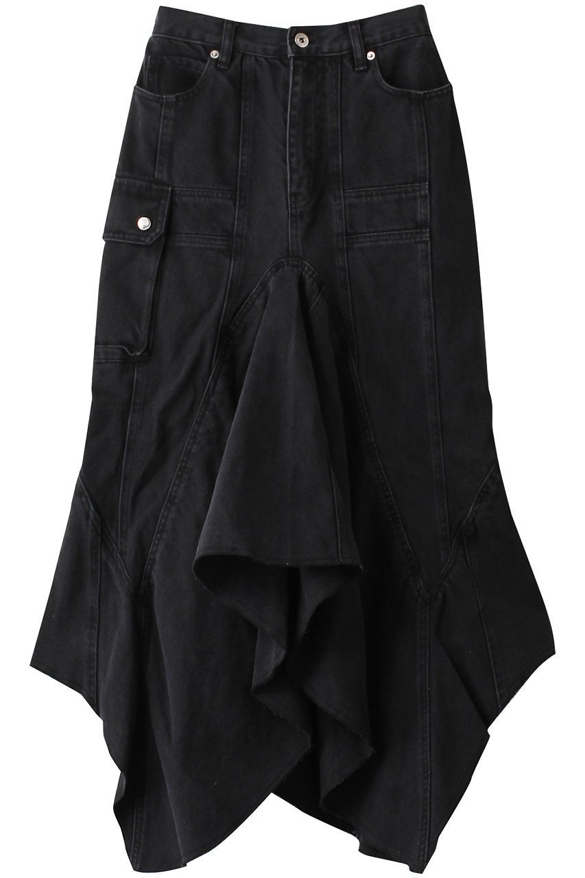 【プランク プロジェクト/PRANK PROJECT】のウェーブヘムデニムスカート / Wavy Hem Denim Skirt 人気、トレンドファッション・服の通販 founy(ファニー) 　ファッション　Fashion　レディースファッション　Fashion for Women　スカート　Skirts　デニムスカート・カジュアルスカート　Denim Skirts　ロングスカート　Long Skirts / Maxi & Midi Skirts　おすすめ　Recommended / Our Picks　デニム　Denim, Jeans Material　ロング　Long, Long-Length　ヴィンテージ　Vintage Style　 other-1|ID: prp329100003498773 ipo3291000000034423889