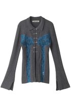 【プランク プロジェクト/PRANK PROJECT】のレーストリムシャツ / Lace Trim Shirt GRY(グレー)|ID: prp329100003498774 ipo3291000000036842592