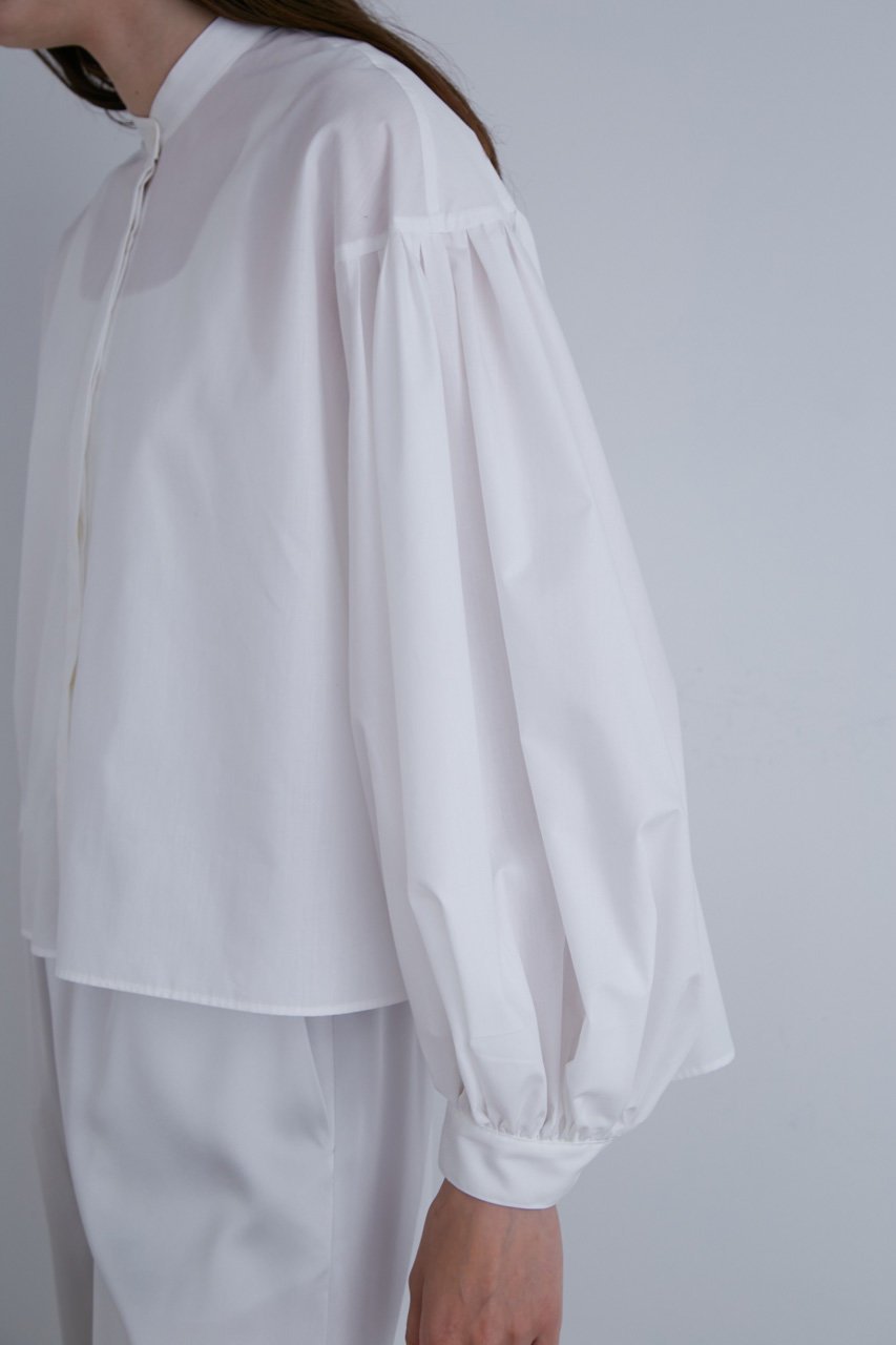 【ル フィル/LE PHIL】のショートタイプライターギャザーブラウス 人気、トレンドファッション・服の通販 founy(ファニー) 　ファッション　Fashion　レディースファッション　WOMEN　トップス・カットソー　Tops/Tshirt　シャツ/ブラウス　Shirts/Blouses　スリーブ　Sleeve　バランス　Balance　フォルム　Form　ブロード　Broad　ミックス　Mix　ロング　Long　ワイド　Wide　羽織　Haori　other-2|ID: prp329100003498808 ipo3291000000031264242