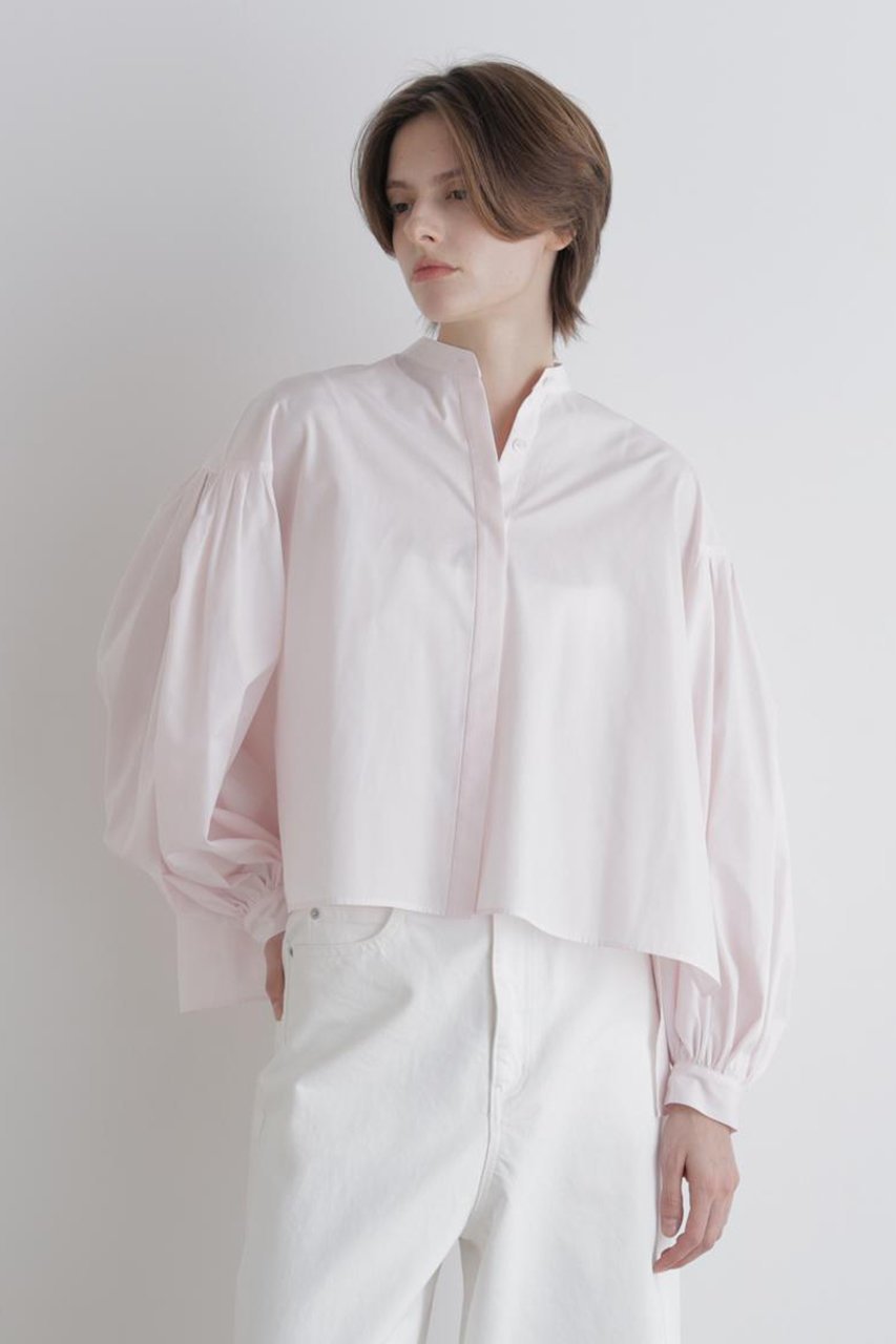 【ル フィル/LE PHIL】のショートタイプライターギャザーブラウス 人気、トレンドファッション・服の通販 founy(ファニー) 　ファッション　Fashion　レディースファッション　Fashion for Women　トップス・カットソー　Cut & Sew Tops　シャツ・ブラウス・オフィスカジュアル　Elegant Blouses & Button-Ups　スリーブ　Sleeve, Long Sleeve / Short Sleeve　フォルム　Silhouette, Form　ブロード　Broadcloth, Fine Cotton　ロング　Long, Long-Length　ワイド　Wide, Wide Fit　other-2|ID: prp329100003498808 ipo3291000000036813202