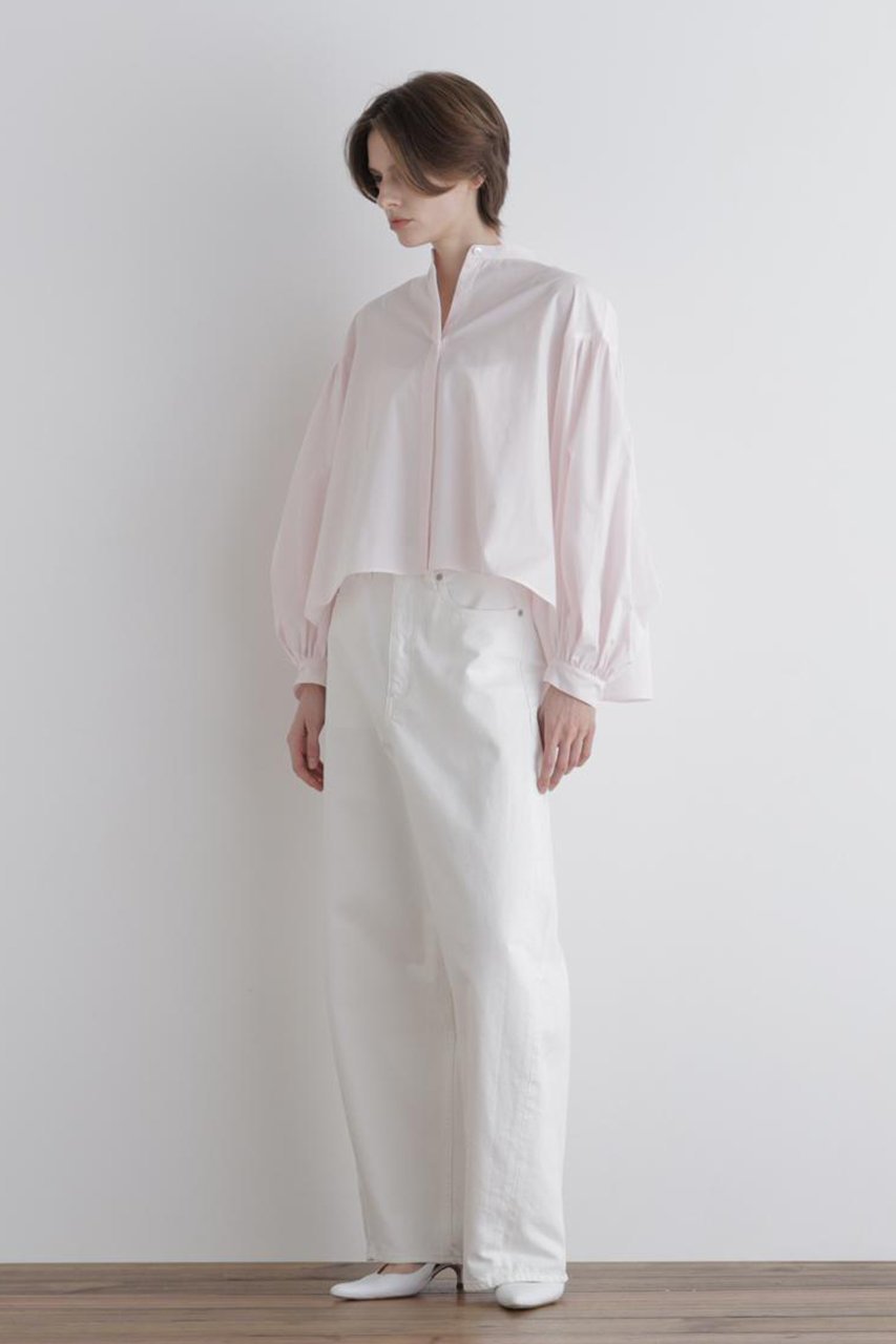 【ル フィル/LE PHIL】のショートタイプライターギャザーブラウス 人気、トレンドファッション・服の通販 founy(ファニー) 　ファッション　Fashion　レディースファッション　Fashion for Women　トップス・カットソー　Cut & Sew Tops　シャツ・ブラウス・オフィスカジュアル　Elegant Blouses & Button-Ups　スリーブ　Sleeve, Long Sleeve / Short Sleeve　フォルム　Silhouette, Form　ブロード　Broadcloth, Fine Cotton　ロング　Long, Long-Length　ワイド　Wide, Wide Fit　other-3|ID: prp329100003498808 ipo3291000000036813204