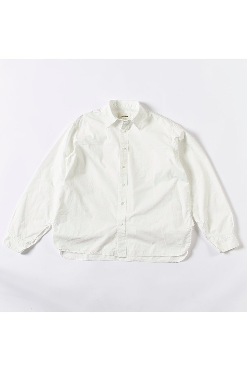 【オブラダ/Oblada】のALFRED カラーシャツ インテリア・キッズ・メンズ・レディースファッション・服の通販 founy(ファニー) 　ファッション　Fashion　レディースファッション　Fashion for Women　トップス・カットソー　Cut & Sew Tops　シャツ・ブラウス・オフィスカジュアル　Elegant Blouses & Button-Ups　シンプル　Simple, Minimal　スリーブ　Sleeve, Long Sleeve / Short Sleeve　レギュラー　Regular, Standard Fit　ロング　Long, Long-Length　再入荷　Restock / Back in Stock　ホワイト|ID: prp329100003502561 ipo3291000000033013763