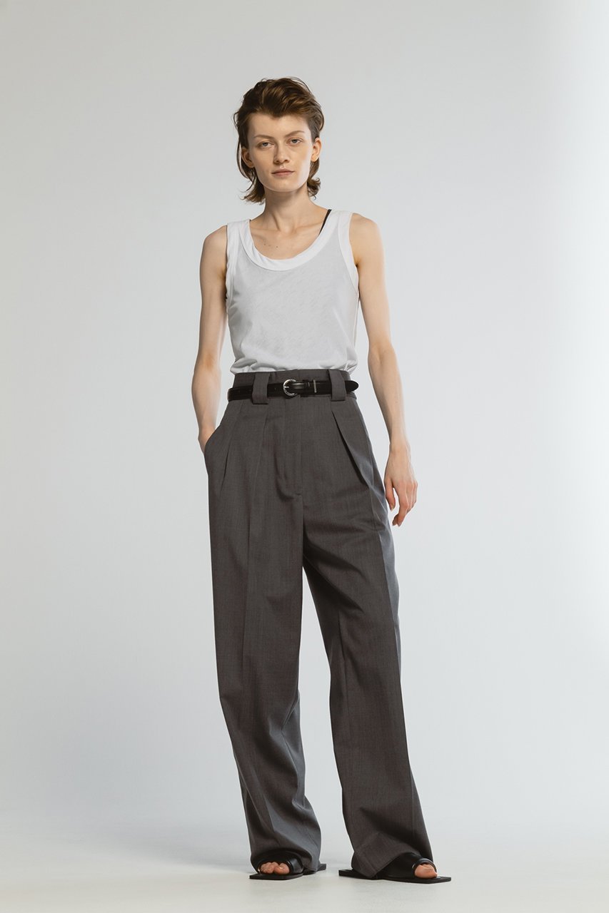 【チノ/CINOH】のT/W ツイルハイウエストツータックパンツ 人気、トレンドファッション・服の通販 founy(ファニー) 　ファッション　Fashion　レディースファッション　Fashion for Women　パンツ　Pants & Trousers　シンプル　Simple, Minimal　フロント　Front, Front Design　人気　Popular, Best Seller　other-7|ID: prp329100003502568 ipo3291000000032938066