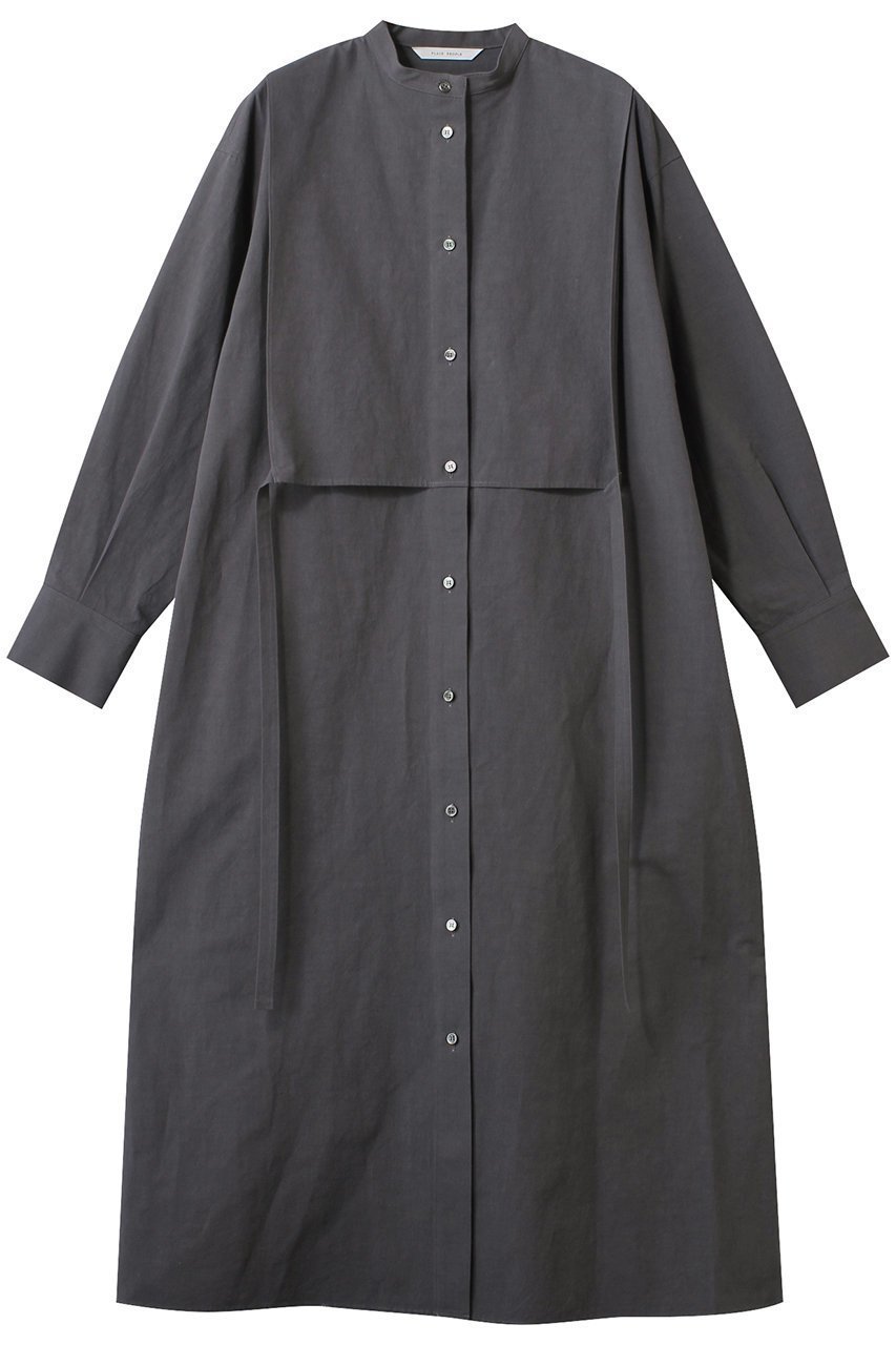 【プレインピープル/PLAIN PEOPLE】のシャツワンピース インテリア・キッズ・メンズ・レディースファッション・服の通販 founy(ファニー) 　ファッション　Fashion　レディースファッション　Fashion for Women　ワンピース　Dresses　シャツワンピース / 1枚で着映えコーデ　Shirt Dresses　チュニック　Tunic Tops & Dresses　チュニック　Tunic, Long Top　トレンド　Trend, Trending Now　フレア　Flare, Flared　リネン　Linen, Linen Fabric　ロング　Long, Long-Length　再入荷　Restock / Back in Stock　チャコールグレー|ID: prp329100003504848 ipo3291000000032706312