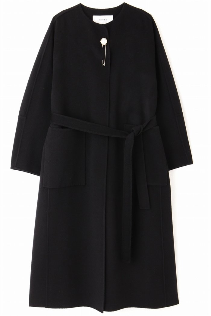 【アドーア/ADORE】のピュアカシミヤコート インテリア・キッズ・メンズ・レディースファッション・服の通販 founy(ファニー) https://founy.com/ ファッション Fashion レディースファッション Fashion for Women アウター Coat / Outerwear Collection コート・ロングコート・ピーコート Long Coats, Peacoats & More エレガント 上品 Elegant カッティング Cutting Detail シンプル Simple, Minimal ダブル Double, Double-Breasted フィット Fit, Slim Fit フォルム Silhouette, Form フロント Front, Front Design ブローチ Brooch, Pin Brooch モダン Modern, Contemporary ロング Long, Long-Length |ID: prp329100003504865 ipo3291000000034220262