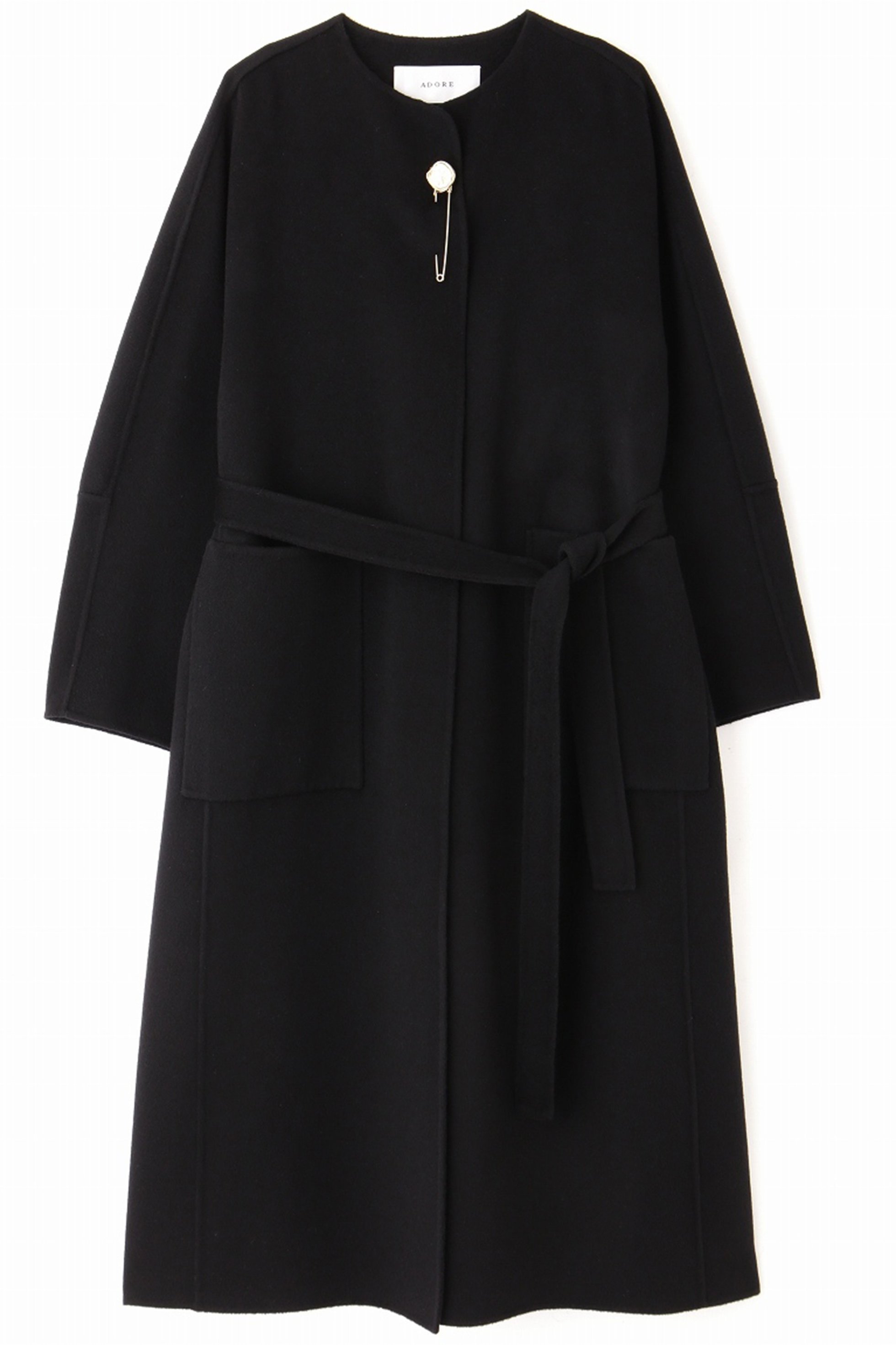 【アドーア/ADORE】のピュアカシミヤコート 人気、トレンドファッション・服の通販 founy(ファニー) 　ファッション　Fashion　レディースファッション　Fashion for Women　アウター　Coat / Outerwear Collection　コート・ロングコート・ピーコート　Long Coats, Peacoats & More　エレガント 上品　Elegant　カッティング　Cutting Detail　シンプル　Simple, Minimal　ダブル　Double, Double-Breasted　フィット　Fit, Slim Fit　フォルム　Silhouette, Form　フロント　Front, Front Design　ブローチ　Brooch, Pin Brooch　モダン　Modern, Contemporary　ロング　Long, Long-Length　 other-1|ID: prp329100003504865 ipo3291000000034220262