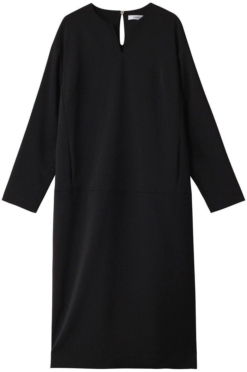 【アドーア/ADORE】のドライミドルジョーゼットワンピース インテリア・キッズ・メンズ・レディースファッション・服の通販 founy(ファニー) 　ファッション　Fashion　レディースファッション　Fashion for Women　ワンピース　Dresses　チュニック　Tunic Tops & Dresses　ジャケット　Jacket, Outerwear　ストレッチ　Stretch, Stretchy Fabric　セットアップ　Set-Up, Coordinated Outfit　チュニック　Tunic, Long Top　ドレス　Dress, One-Piece　ドレープ　Drape, Draping Fabric　フォーマル　Formal, Dressy　ロング　Long, Long-Length　エレガント 上品　Elegant　再入荷　Restock / Back in Stock　ブラック|ID: prp329100003507786 ipo3291000000034989435