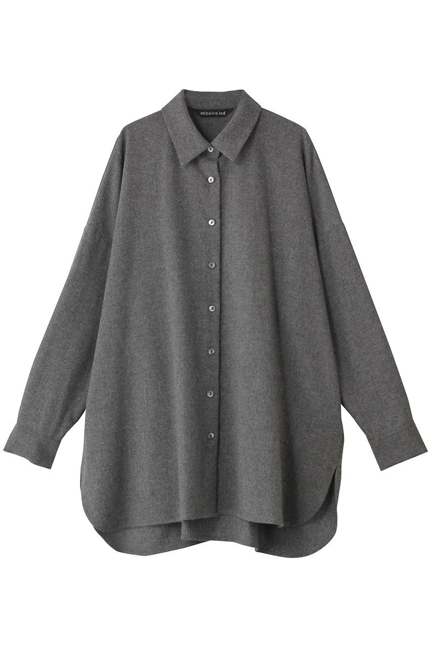 【ミズイロ インド/mizuiro ind】のwide shirt tunic チュニック インテリア・キッズ・メンズ・レディースファッション・服の通販 founy(ファニー) 　ファッション　Fashion　レディースファッション　Fashion for Women　ワンピース　Dresses　チュニック　Tunic Tops & Dresses　シンプル　Simple, Minimal　チュニック　Tunic, Long Top　トレンド　Trend, Trending Now　ワイド　Wide, Wide Fit　gray|ID: prp329100003510725 ipo3291000000032887432