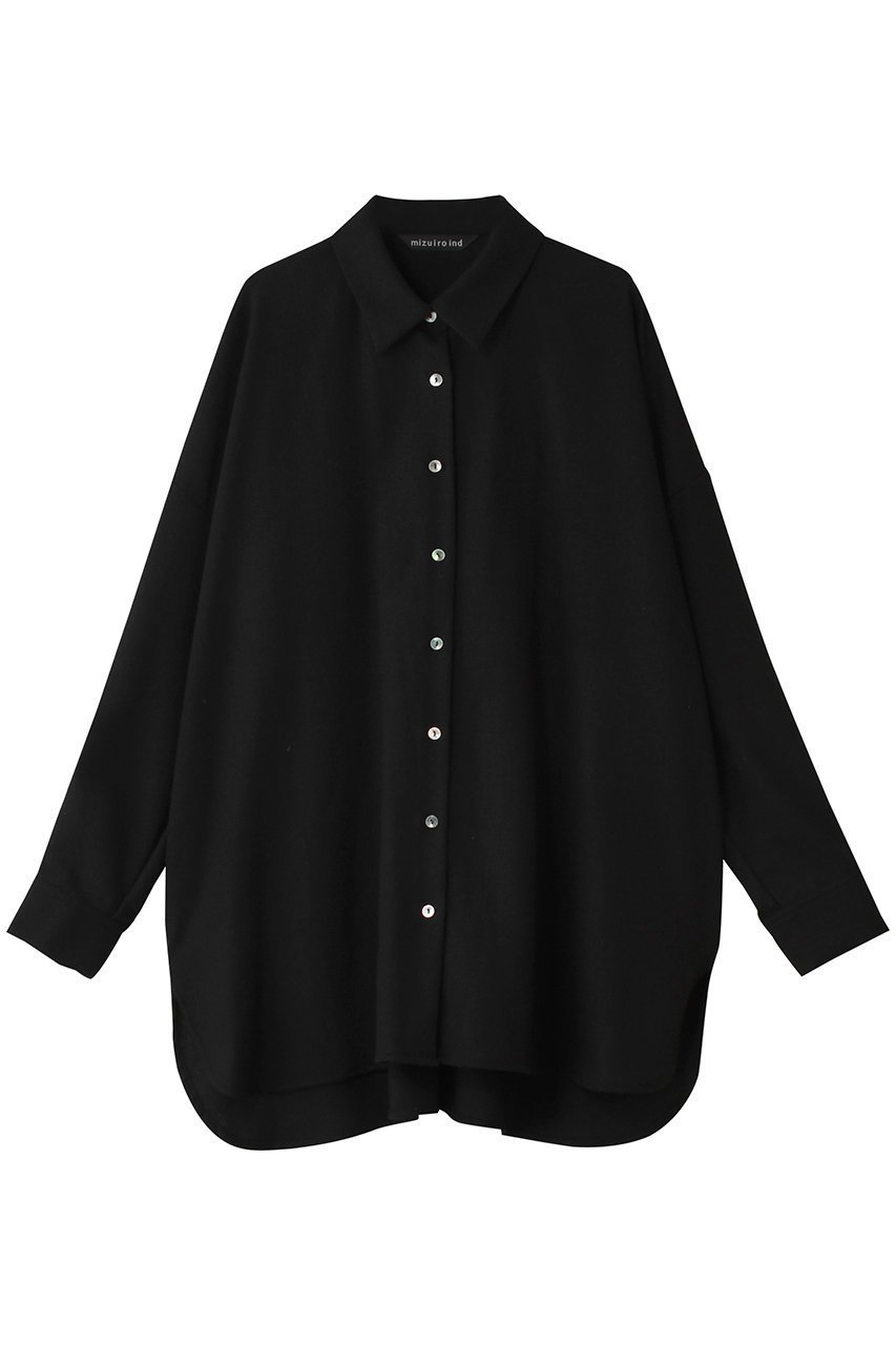 【ミズイロ インド/mizuiro ind】のwide shirt tunic チュニック インテリア・キッズ・メンズ・レディースファッション・服の通販 founy(ファニー) 　ファッション　Fashion　レディースファッション　Fashion for Women　ワンピース　Dresses　チュニック　Tunic Tops & Dresses　シンプル　Simple, Minimal　チュニック　Tunic, Long Top　トレンド　Trend, Trending Now　ワイド　Wide, Wide Fit　black|ID: prp329100003510725 ipo3291000000032887436