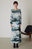 【リムアーク/RIM.ARK】のWater lilies art printed dress/ドレス・ワンピース ベージュ|ID:prp329100003510752