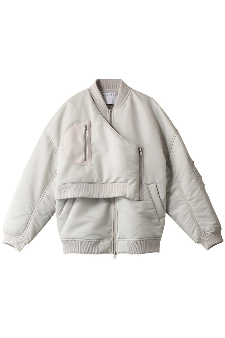 【リムアーク/RIM.ARK】のFront flap MA-1/ブルゾン インテリア・キッズ・メンズ・レディースファッション・服の通販 founy(ファニー) 　ファッション　Fashion　レディースファッション　Fashion for Women　アウター　Coat / Outerwear Collection　レディースジャケット・軽アウター　Jackets　ブルゾンジャケット・スポーティアウター　Blouson Jackets　MA-1ジャケット　MA-1 Bomber Jackets / Flight Jackets　おすすめ　Recommended / Our Picks　ジャケット　Jacket, Outerwear　バランス　Balance, Style Balance　フラップ　Flap, Flap Pocket　ブルゾン　Blouson, Bomber Jacket　ライトグレー|ID: prp329100003510753 ipo3291000000032934624