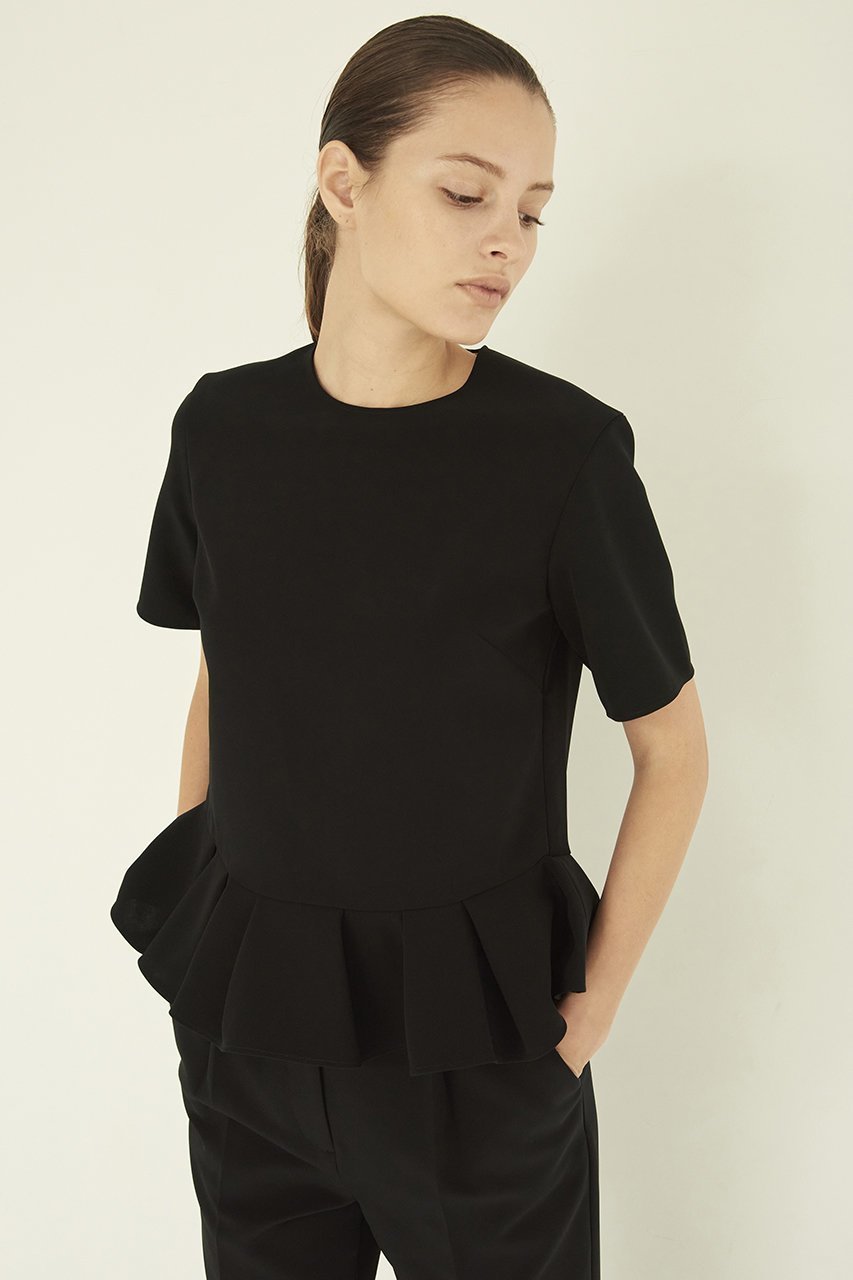 【エムダブリュー/MW】のストレッチ ペプラムタック ブラウス 人気、トレンドファッション・服の通販 founy(ファニー) 　ファッション　Fashion　レディースファッション　Fashion for Women　トップス・カットソー　Cut & Sew Tops　シャツ・ブラウス・オフィスカジュアル　Elegant Blouses & Button-Ups　ショート　Short, Short Length　ストレッチ　Stretch, Stretchy Fabric　スリーブ　Sleeve, Long Sleeve / Short Sleeve　パーティ　Party, Party Style　ペプラム　Peplum, Flared Hem　マニッシュ　Mannish, Boyish　other-6|ID: prp329100003515646 ipo3291000000032908239