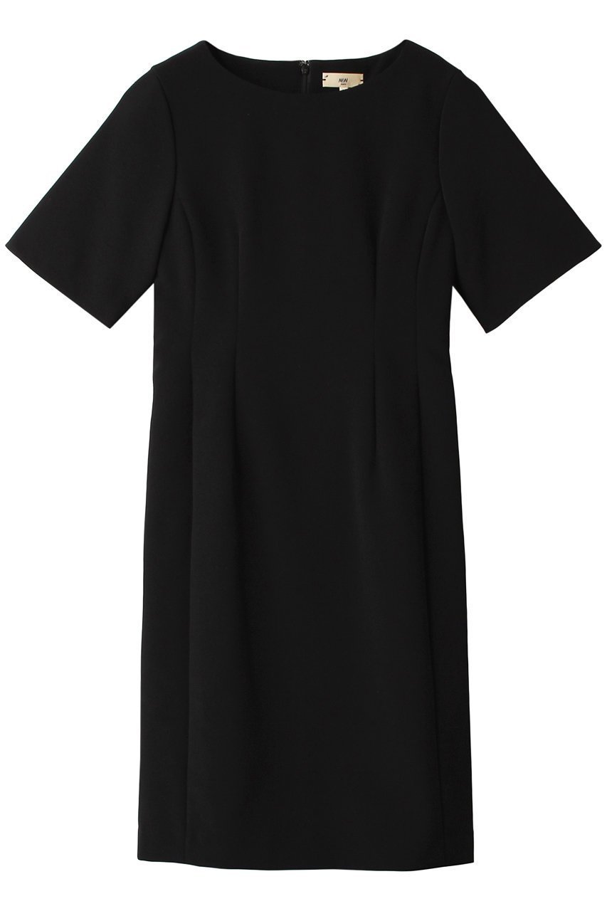 【エムダブリュー/MW】のストレッチ ボートネック ワンピース インテリア・キッズ・メンズ・レディースファッション・服の通販 founy(ファニー) 　ファッション　Fashion　レディースファッション　Fashion for Women　ワンピース　Dresses　チュニック　Tunic Tops & Dresses　なめらか　Smooth, Silky Texture　オケージョン　Occasion Wear　シンプル　Simple, Minimal　ストレッチ　Stretch, Stretchy Fabric　スリーブ　Sleeve, Long Sleeve / Short Sleeve　チュニック　Tunic, Long Top　フレア　Flare, Flared　ブラック|ID: prp329100003515647 ipo3291000000032901544