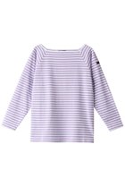 【エリオポール/heliopole】の【Le Minor】MARINIERE CARRE カットソー 人気、トレンドファッション・服の通販 founy(ファニー) ファッション Fashion レディースファッション Fashion for Women トップス・カットソー Cut & Sew Tops シャツ・ブラウス・オフィスカジュアル Elegant Blouses & Button-Ups ロングTシャツ・Tシャツ Longline T-Shirts & Tees カットソー・ベーシックTシャツ Cut-and-Sewn Tops / Stretch Tees & Basics インナー Innerwear カットソー Cut and Sewn Top コンパクト Compact, Small Size スリーブ Sleeve, Long Sleeve / Short Sleeve パッチ Patch, Appliqué ボーダー Border, Stripe ロング Long, Long-Length thumbnail ライラック|ID: prp329100003515675 ipo3291000000035532454