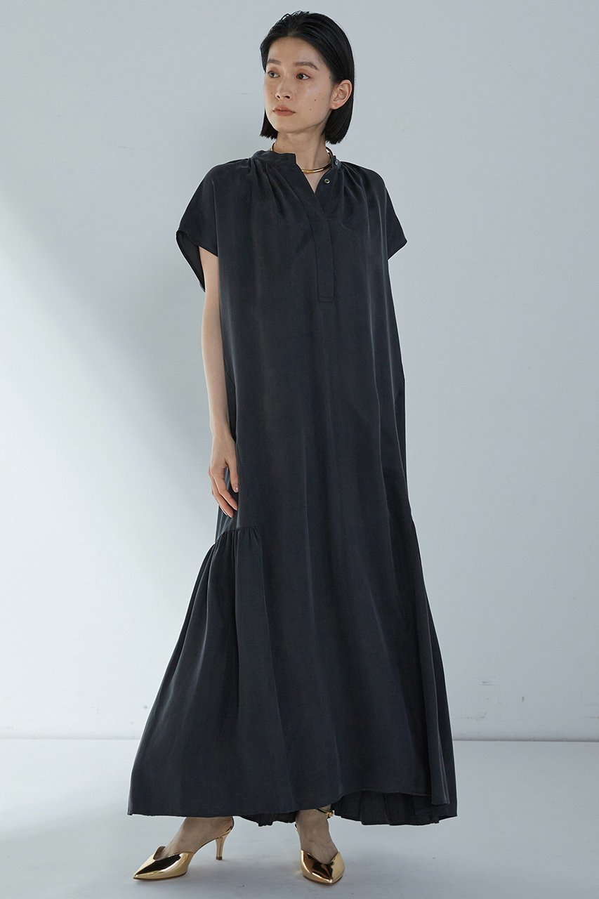 【プルミエ アロンディスモン/1er Arrondissement】のキュプラフィブリルシャツワンピース 人気、トレンドファッション・服の通販 founy(ファニー) 　ファッション　Fashion　レディースファッション　Ladies' Fashion Online　ワンピース　Dress　シャツワンピース　Shirt Dresses　チュニック　Tunic　とろみ　Thickness　キュプラ　Cupra　ギャザー　Gather　サマー　Summer　シューズ　Shoes　チュニック　Tunic　フレア　Flare　リゾート　Resort　ロング　Long　エレガント 上品　Elegant　夏　Summer　旅行　Travel　other-6|ID: prp329100003520328 ipo3291000000032074529