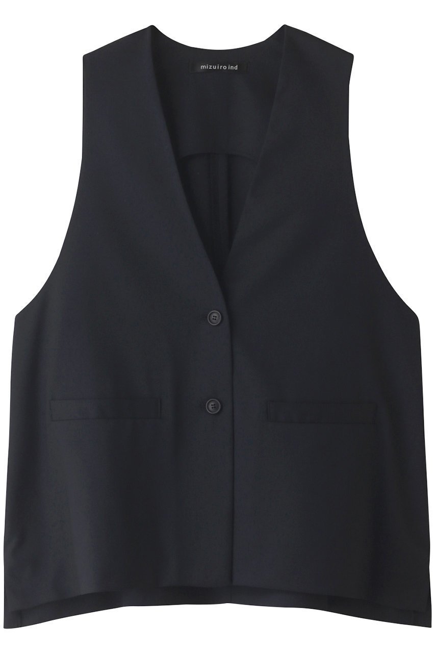 【ミズイロ インド/mizuiro ind】のdeep V neck wide vest ベスト 人気、トレンドファッション・服の通販 founy(ファニー) 　ファッション　Fashion　レディースファッション　WOMEN　アウター　Coat Outerwear　ジャケット　Jackets　シンプル　Simple　ジャケット　Jacket　トレンド　Trend　ベスト　Vest　エレガント 上品　Elegant　 other-1|ID: prp329100003522191 ipo3291000000029958372